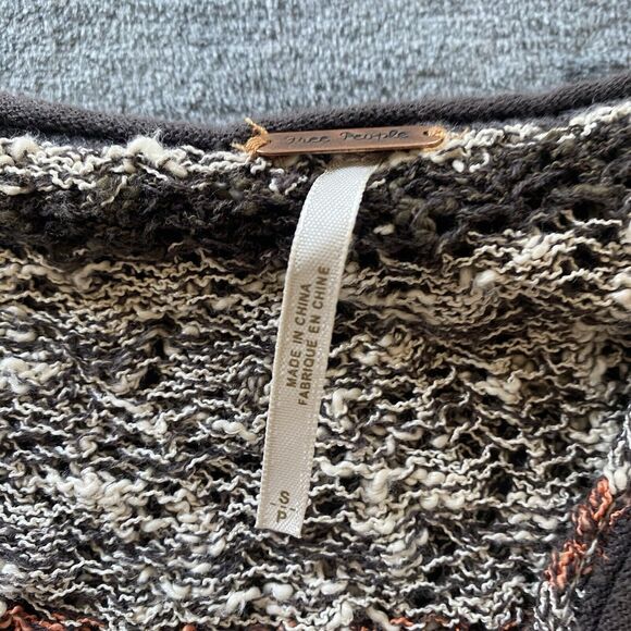 Free People Tunic Womens Small Life's a Beach Stripe Open Back Sweater Dress - Picture 6 of 13